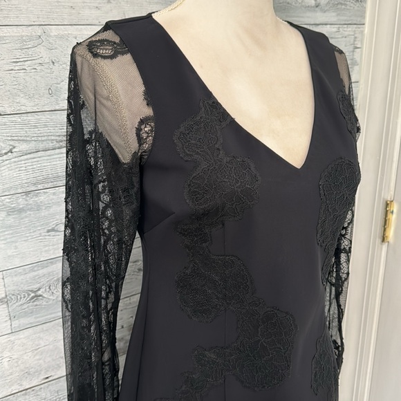 TERI JON by RICKIE FREEMAN BLACK COCKTAIL DRESS - Picture 5 of 14